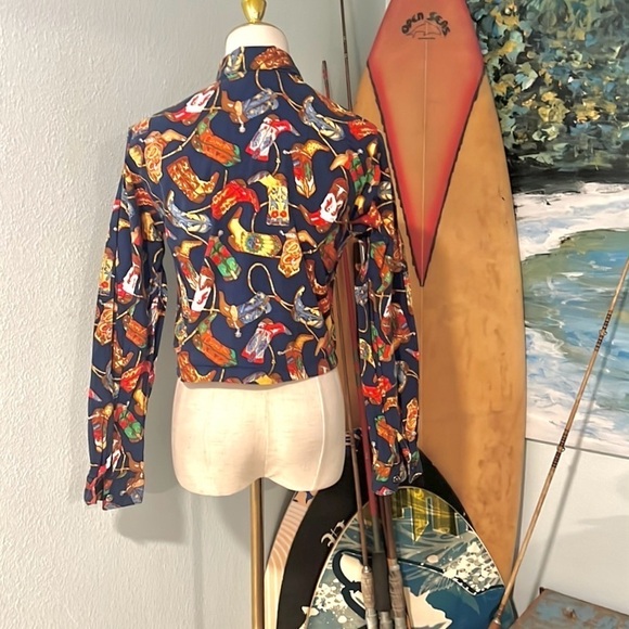 VTG Circle T,Cowboys Chic Button-Front Top, So Unique!Excellent Condition,Size S - Picture 7 of 11